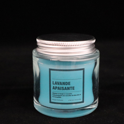 12 uncji Homemade Blue Glass Jam Jar Świece Lawendowe Zapachowe do łazienki w sypialni