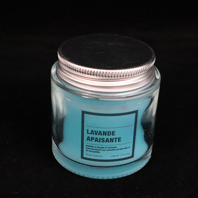 12 uncji Homemade Blue Glass Jam Jar Świece Lawendowe Zapachowe do łazienki w sypialni