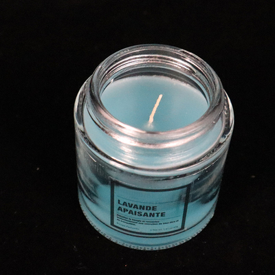 12 uncji Homemade Blue Glass Jam Jar Świece Lawendowe Zapachowe do łazienki w sypialni
