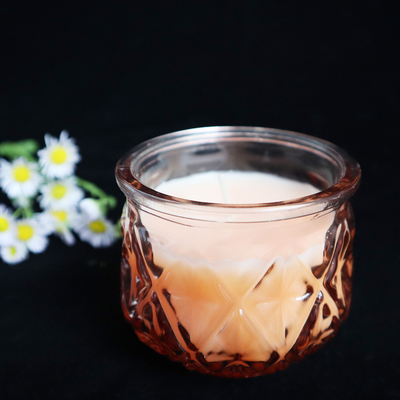2022 Aroma Home Luksusowa kolorowa szklana świeca zapachowa wosku sojowego