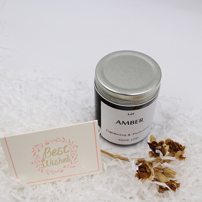 Świeca ODM Amber Glass Canning Mason Jar do skupienia się na aromaterapii