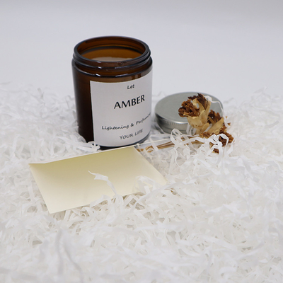 Świeca ODM Amber Glass Canning Mason Jar do skupienia się na aromaterapii