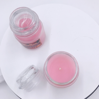 Wegańska Aromaterapia Różowa Świeca Mason Jar Zapachowa Róża Dla Łagodzenia Stresu