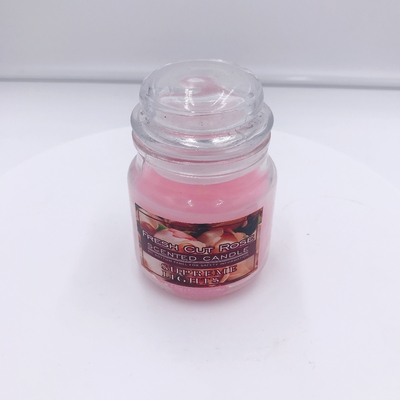 Wegańska Aromaterapia Różowa Świeca Mason Jar Zapachowa Róża Dla Łagodzenia Stresu