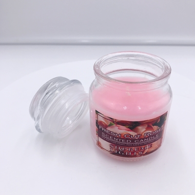 Wegańska Aromaterapia Różowa Świeca Mason Jar Zapachowa Róża Dla Łagodzenia Stresu