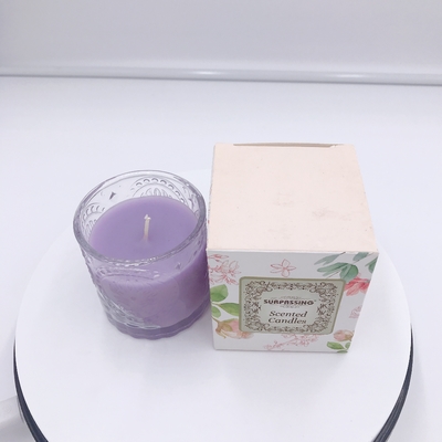 SGS Organic Purple Essential Oil Aroma Home Candle z pudełkiem na prezent 120g