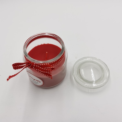 Spersonalizowany czerwony wosk parafinowy Essential Candle Light Jar Mason na Boże Narodzenie