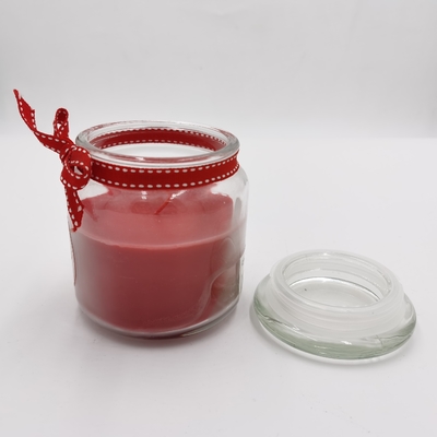 Spersonalizowany czerwony wosk parafinowy Essential Candle Light Jar Mason na Boże Narodzenie