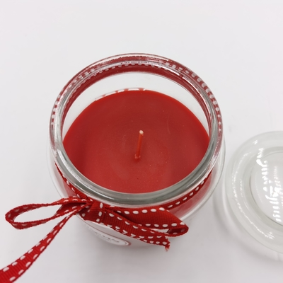 Spersonalizowany czerwony wosk parafinowy Essential Candle Light Jar Mason na Boże Narodzenie