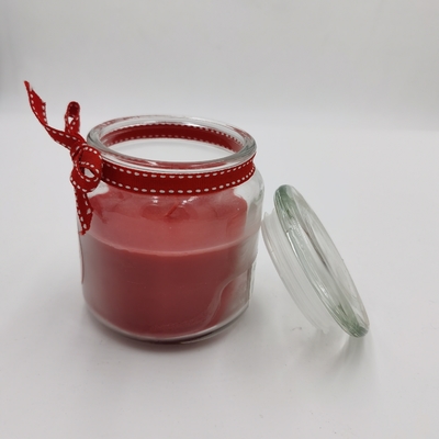 Spersonalizowany czerwony wosk parafinowy Essential Candle Light Jar Mason na Boże Narodzenie