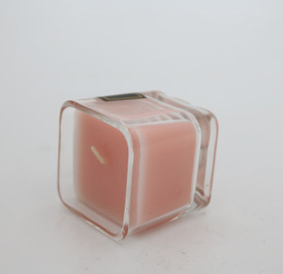 Niestandardowa czarna etykieta Gardenia Square Glass Jar Świeca zapachowa 9 uncji na wesela