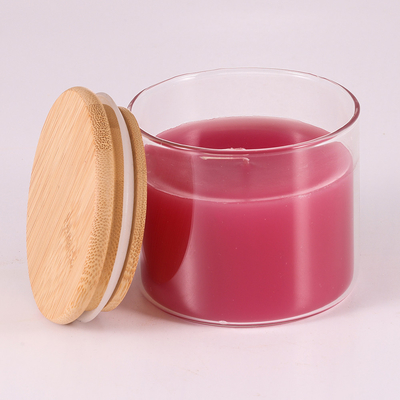 Naturalny wosk parafinowy Aromaterapia Świece zapachowe 220G z pokrywką bambusową