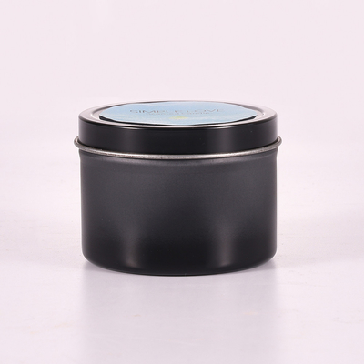 OEM 2 Oz Recycled Matte Black Tin Can Candle do sypialni