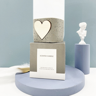 Pachnące Ceramiki Wotywne Ceramiczne Świeczniki Sojowe 4 Oz Kwadratowe W Kształcie Serca