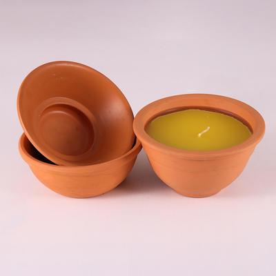 Kryty 7oz gliniany garnek Citronella Świece ogrodowe na komary