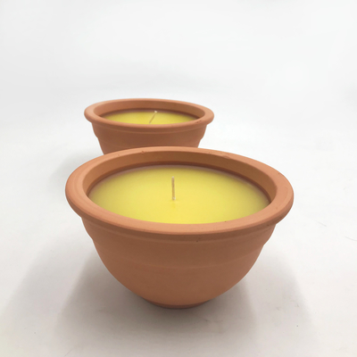 Kryty 7oz gliniany garnek Citronella Świece ogrodowe na komary