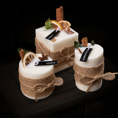 OEM Pillar Vegan Soy Wax świece zapachowe 10,5 uncji kwadratowy kształt