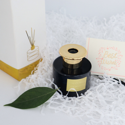 Aroma Reed Dyfuzor 100ml Czarna Butelka Luksusowy Zestaw Podarunkowy Ze Złotą Pokrywką