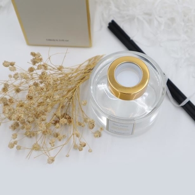 Aroma Reed Dyfuzor 126ml Okrągła Butelka Luksusowy Zestaw Podarunkowy Ze Złotą Pokrywką
