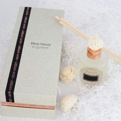 Aroma Reed Dyfuzor Luxury 126ml Okrągła Butelka Zestaw Podarunkowy Z Kwiatem Sola