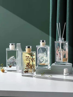 Aroma Reed Dyfuzor 150ml Kwadratowy Luksusowy Zestaw Podarunkowy Perfum Z Suszonym Kwiatem