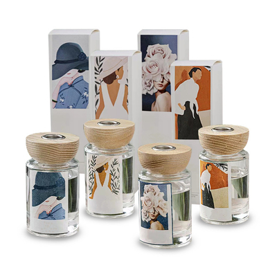 Niestandardowy kolorowy zestaw upominkowy 120 ml luksusowych perfum z dyfuzorem zapachowym CMYK Box