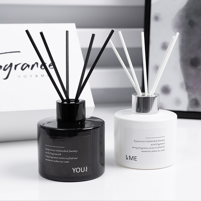 Custom Black &amp; White Aroma Reed Dyfuzor Zestaw Sól Morska Figa 150mlx2