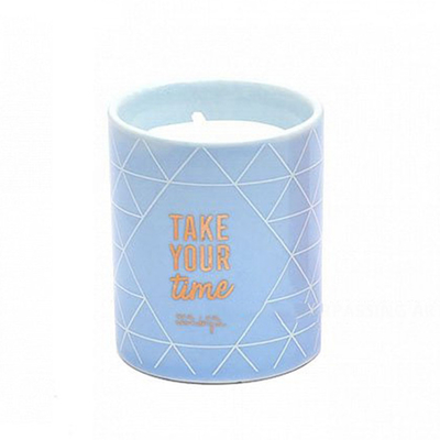 Niebiesko-różowa świeca ceramiczna z wosku sojowego w garnku ceramicznym 16oz