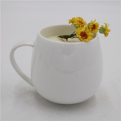 6 uncji Prosta Biała Natura Ceramiczna Świeca Sojowa Aromaterapia Świeca Jar