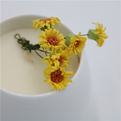 6 uncji Prosta Biała Natura Ceramiczna Świeca Sojowa Aromaterapia Świeca Jar