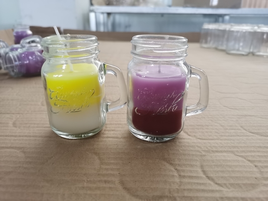 Aroma Home Soy Wax Śliczny Mason Jar Niestandardowa świeca zapachowa z uchwytem