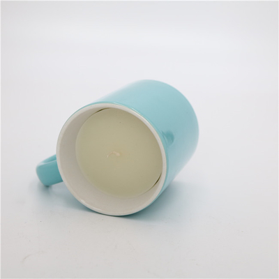 Aroma Home Shiny Blue Round Filiżanka do herbaty Zapachowa ceramiczna świeca sojowa 5.5oz