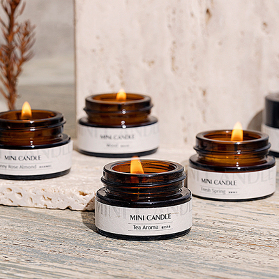 Świeca Aroma Mini Amber Glass 3 uncje Mason Jar do spa do spania